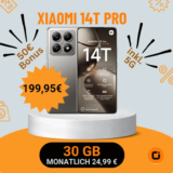 Xiaomi 14T Pro 1 TB für 199,95€ ➡️ otelo 30 GB Deal für 2€