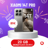 Xiaomi 14T Pro für 89€ ⭐ 20 GB Vodafone eff. gratis