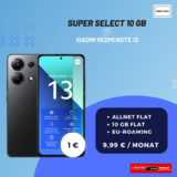 Xiaomi Redmi Note 13 für 1€ mit 10GB o2 für 9,99€ eff. 0,90€