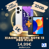 📱 Xiaomi Note 13 Pro+ 5G Bundle -1,18€ eff. | o2 10GB